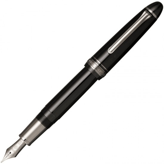 Sailor 1911 21K Large Fountain Pen-Black Luster & Black Ion Plated