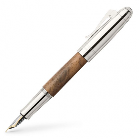Graf Von Faber-Castell Magnum Walnut Fountain Pen Walnut Stylo Plume Fine (F)