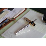 Platinum Hammered Silver Migaki Fountain Pen