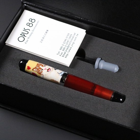 Opus 88 Mini Pocket Wine Cat Fountain Pen 