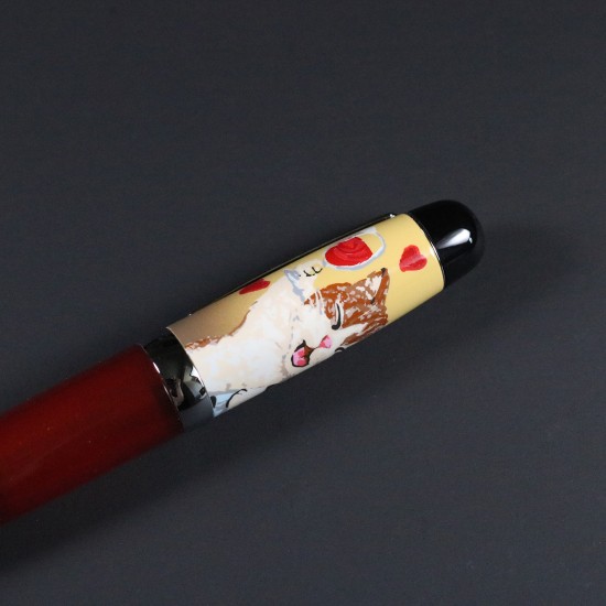 Opus 88 Mini Pocket Wine Cat Fountain Pen 