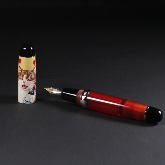 Opus 88 Mini Pocket Wine Cat Fountain Pen 