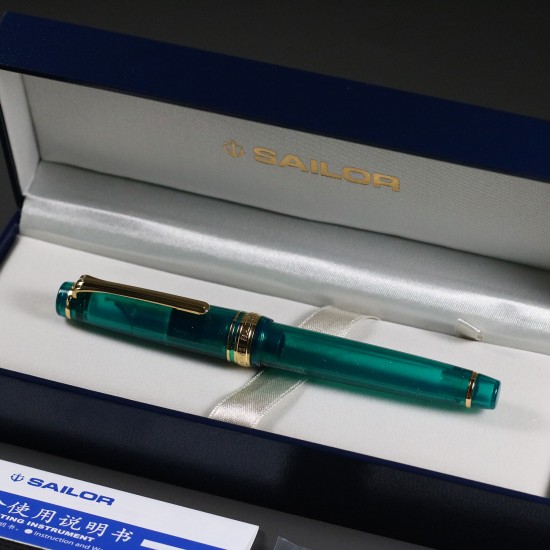 Sailor Professional Gear Slim Fountain Pen Blue Green Nebula Special Edition-MS Nib