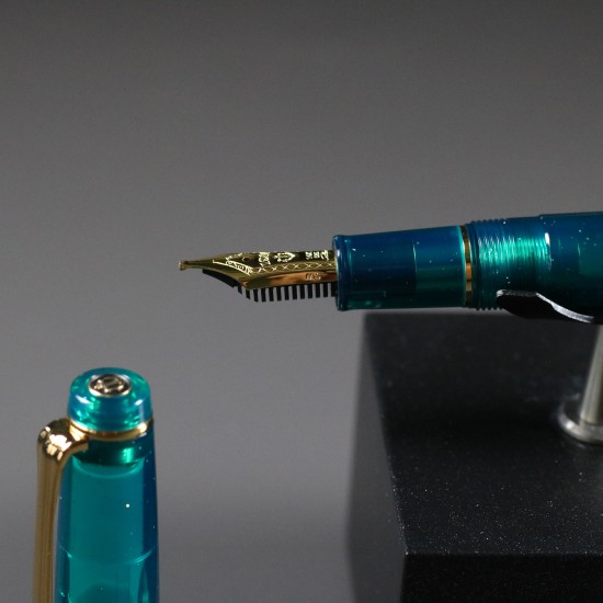 Sailor Professional Gear Slim Fountain Pen Blue Green Nebula Special Edition-MS Nib